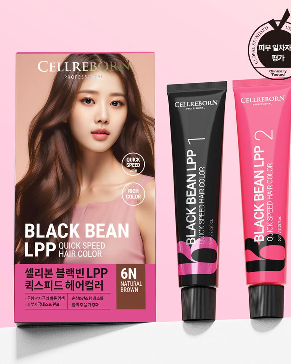 Black Bean LPP Quick Speed Hair Color 6N
