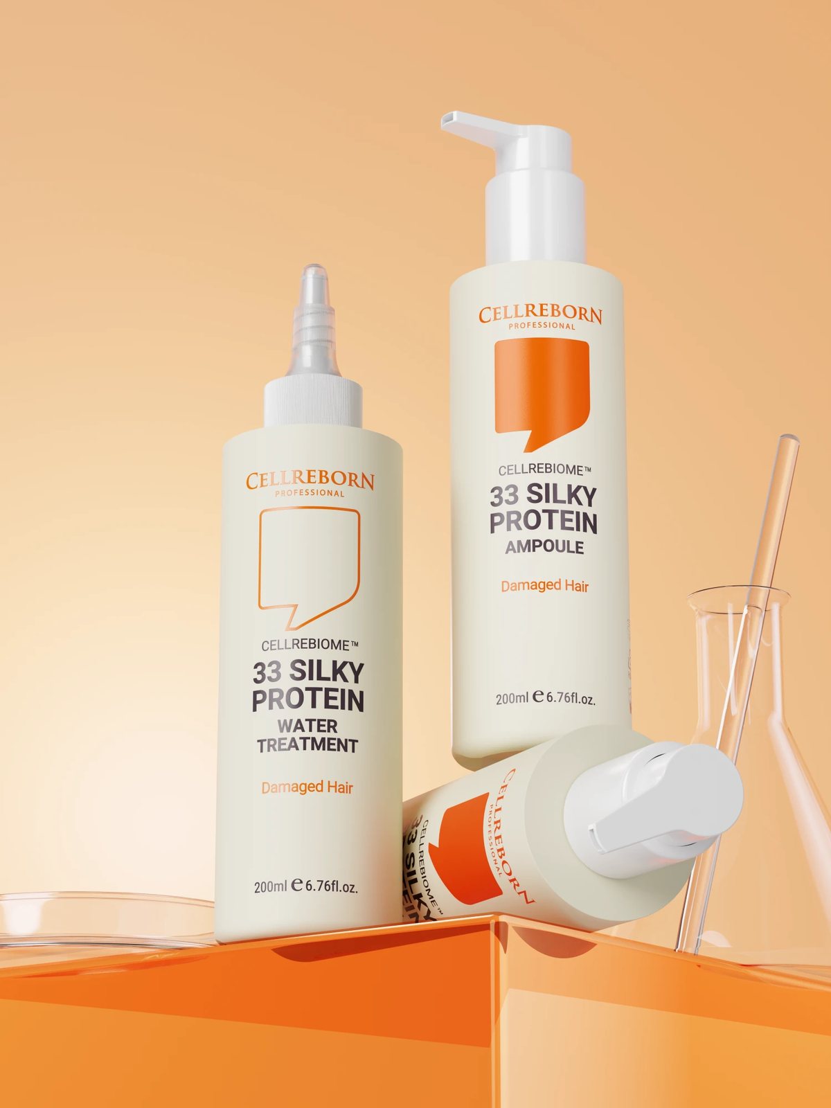 CELLREBORN 33 Silky Protein Water Treatment und Ampoule